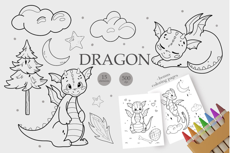 dragon-silhouette-clipart-dragon-coloring-page-pdf