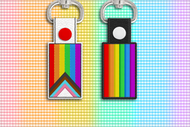 rainbow-pride-flag-ith-key-fob-duo-applique-embroidery