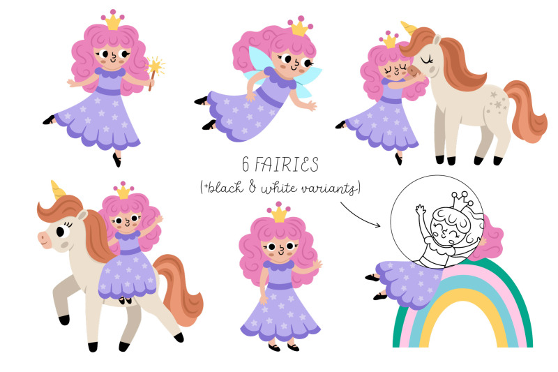 unicorn-and-fairy-clipart-and-designs-collection