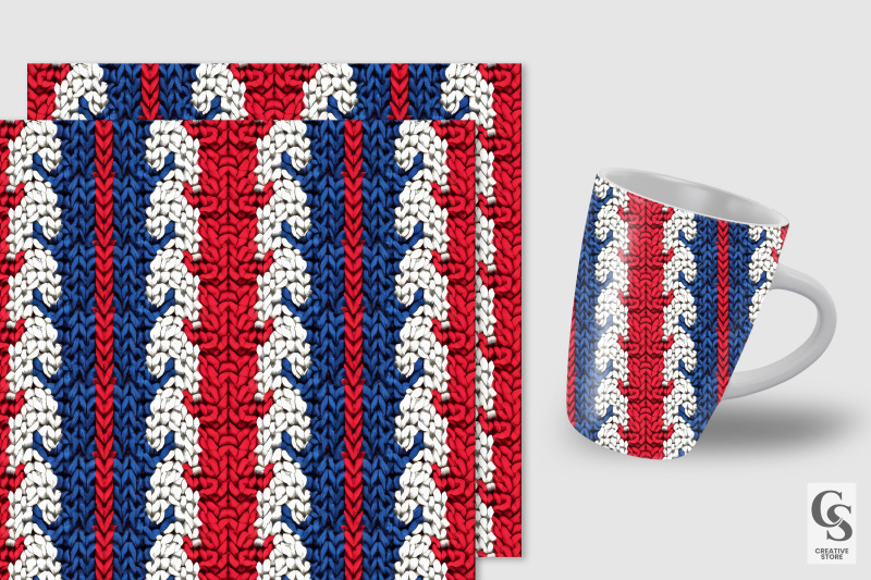 patriotic-red-blue-knitted-digital-papers