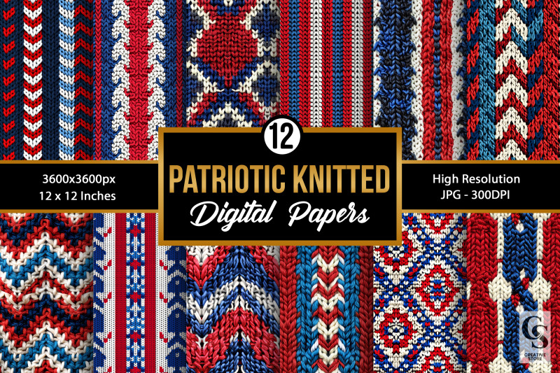 patriotic-red-blue-knitted-digital-papers