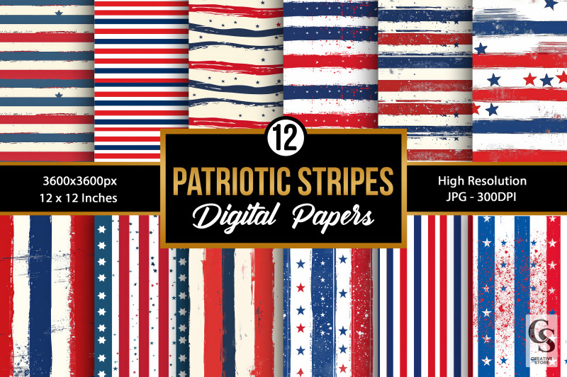 patriotic-stars-and-stripes-seamless-patterns