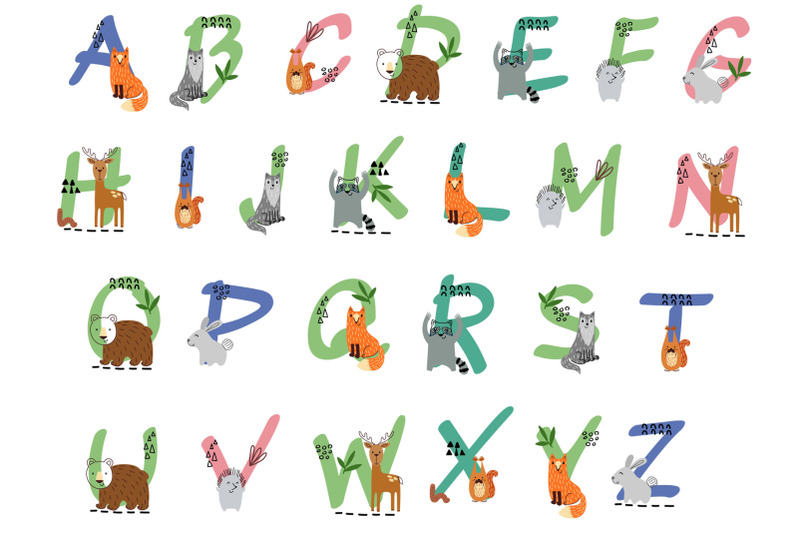 vector-alphabet-with-animals