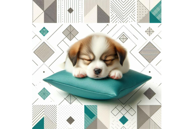 a-bundle-of-cute-puppy-sleeping-on-a-cushio