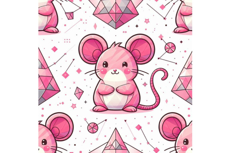 a-bundle-of-cartoon-pink-little-mouse