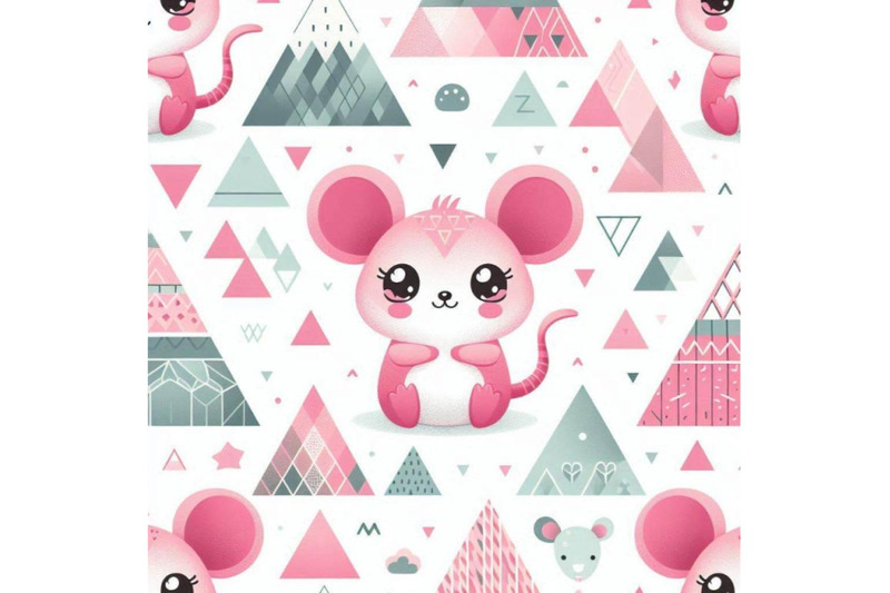 a-bundle-of-cartoon-pink-little-mouse