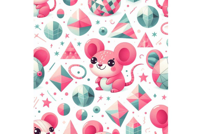 a-bundle-of-cartoon-pink-little-mouse