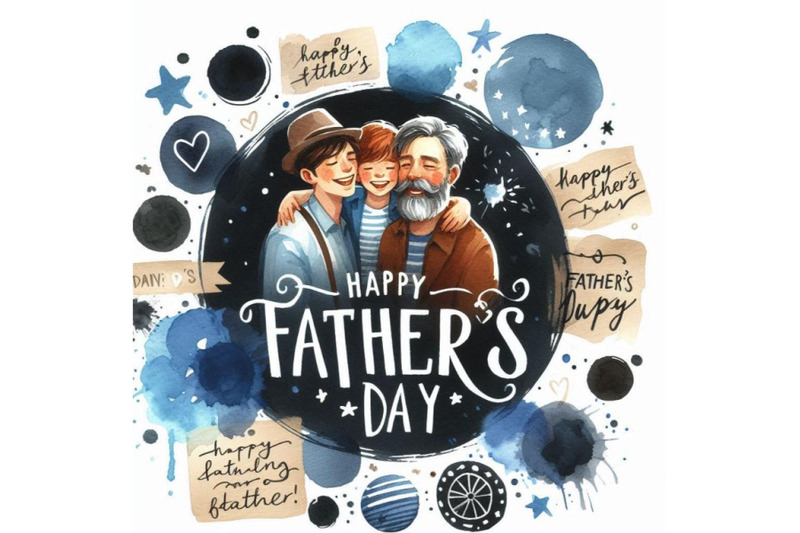 happy-father-s-day-celebrate-card-with-handwritten-lettering