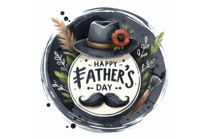 happy-father-s-day-celebrate-card-with-handwritten-lettering