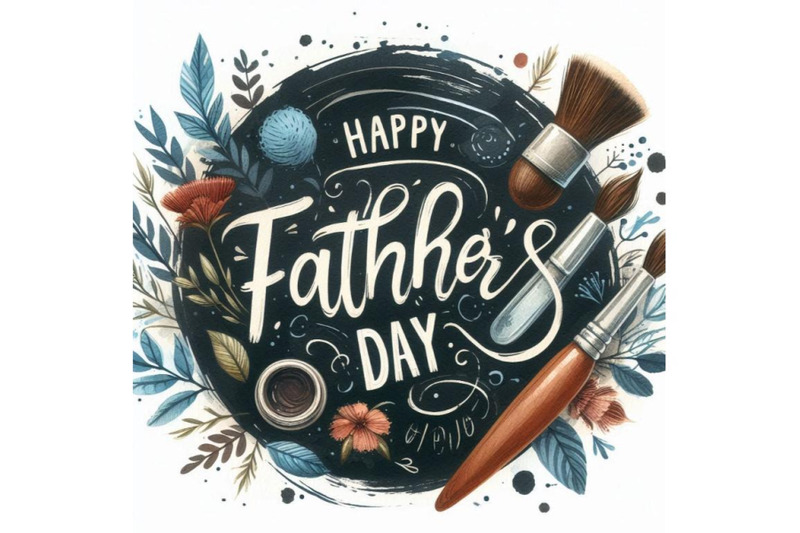 happy-father-s-day-celebrate-card-with-handwritten-lettering