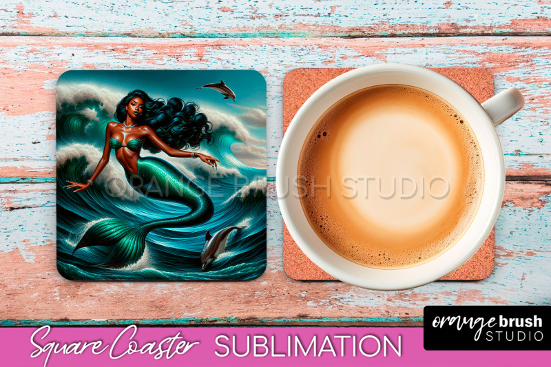 mermaid-coaster-sublimation-mermaid-square-coaster-design