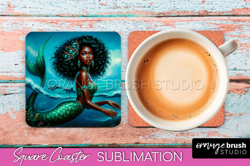 mermaid-coaster-sublimation-mermaid-square-coaster-design