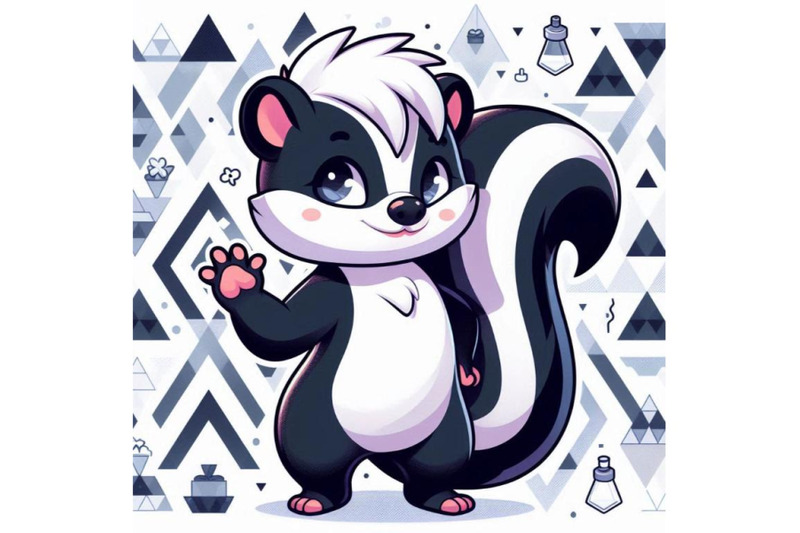 cute-skunk-cartoon-waving-hand