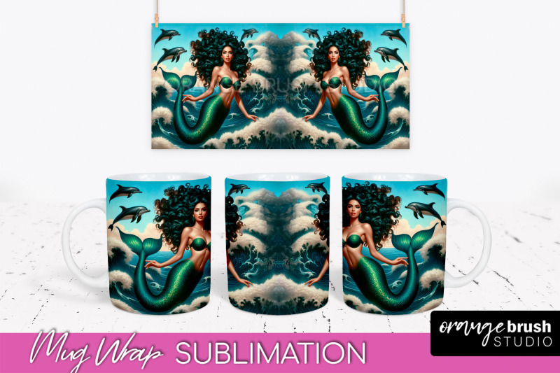 mermaid-mug-wrap-summer-mug-sublimation-design