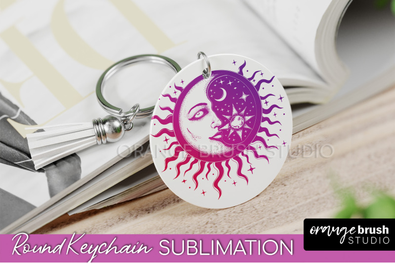 boho-mystical-keychain-png-celestial-round-keychain