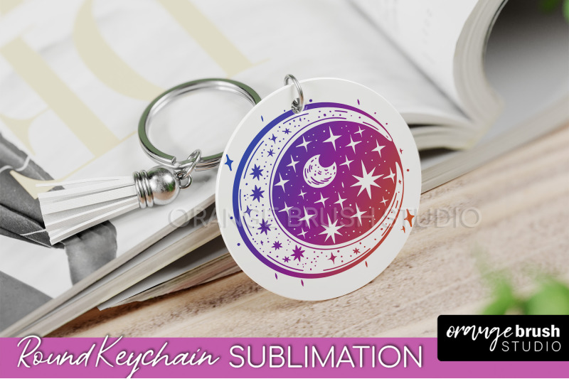 boho-mystical-keychain-png-celestial-round-keychain