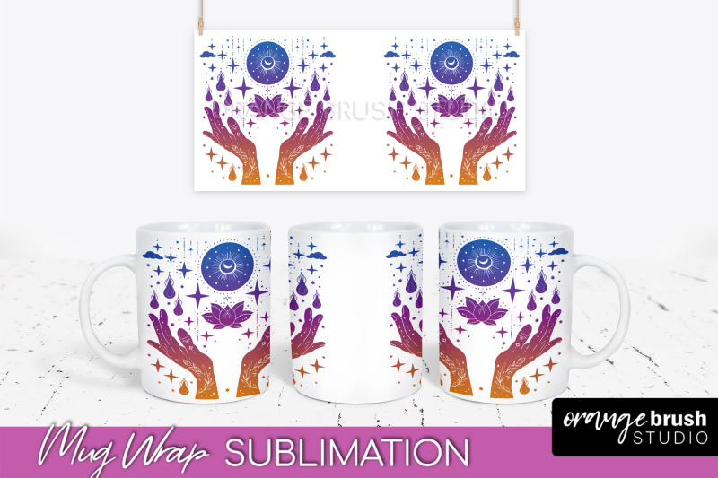 celestial-mug-wrap-png-boho-mystical-coffee-mug-sublimation