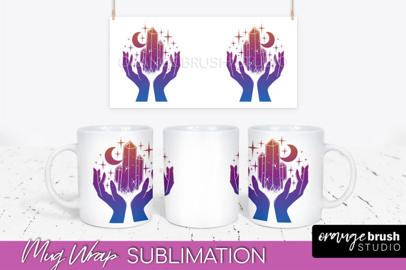 celestial-mug-wrap-png-boho-mystical-coffee-mug-sublimation