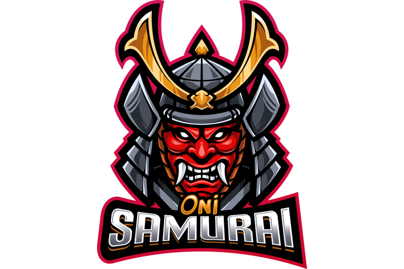 oni-samurai-esport-mascot-logo-design