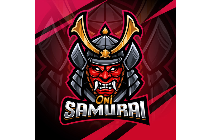 oni-samurai-esport-mascot-logo-design