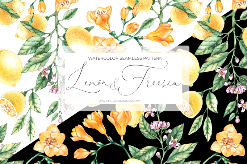 watercolor-lemon-and-freesia-pattern