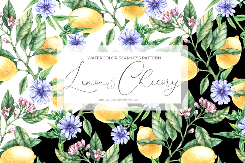 watercolor-lemon-and-chicory-pattern