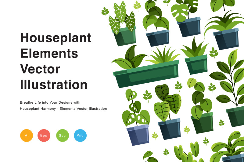 houseplant-elements-vector-illustration