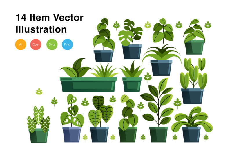 houseplant-elements-vector-illustration