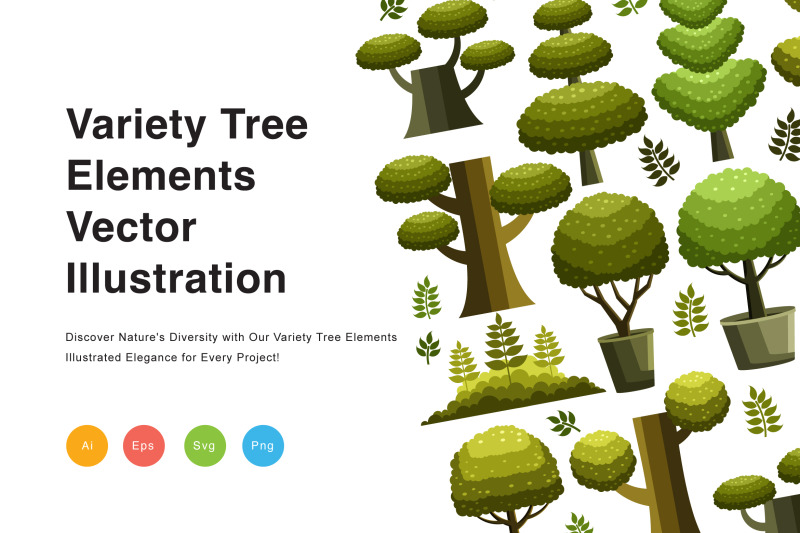 variety-tree-elements-vector-illustration