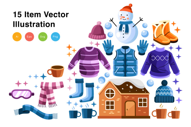 winter-elements-vector-illustration