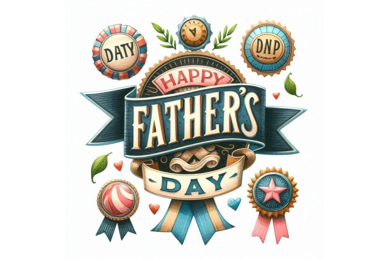 happy-father-s-day-greeting-hand-lettering-badges