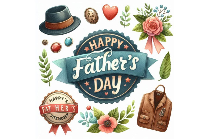 happy-father-s-day-greeting-hand-lettering-badges