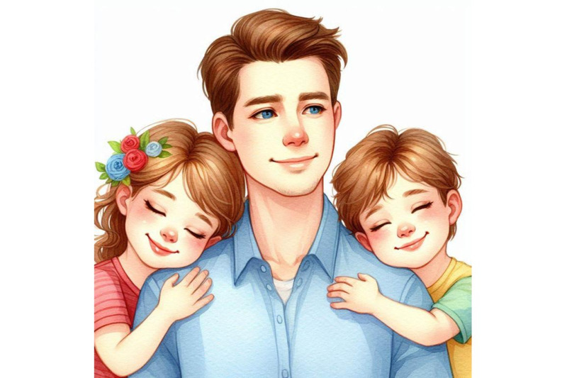 father-with-his-children-happy-fathers-da