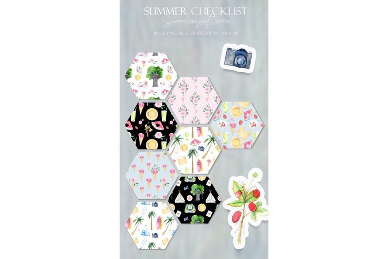 summer-checklist-watercolor-clipart