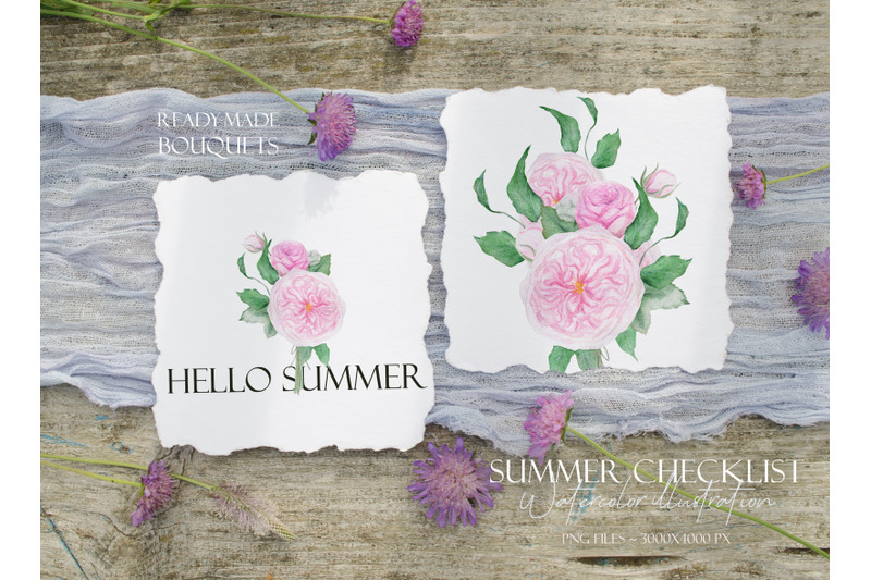 summer-checklist-watercolor-clipart