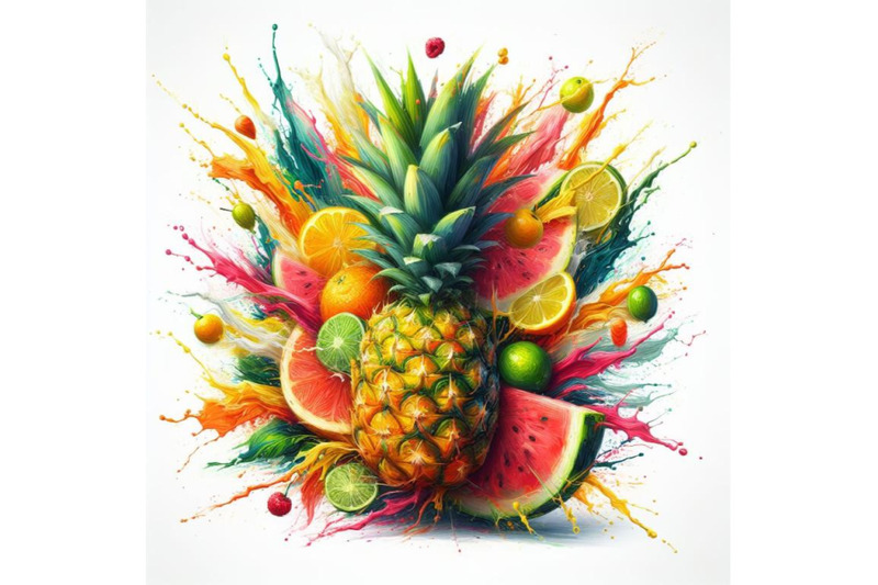 abstract-fruit-splash-pineapple-waterme