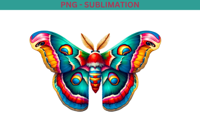 moth-shirt-sublimation-design-luna-moth-png-digital-download