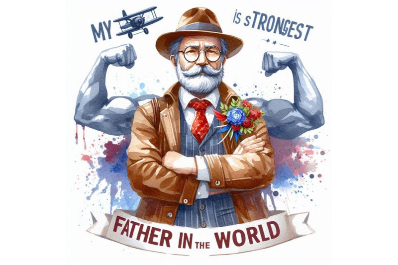 father-s-day-vector-my-father-is-strongest