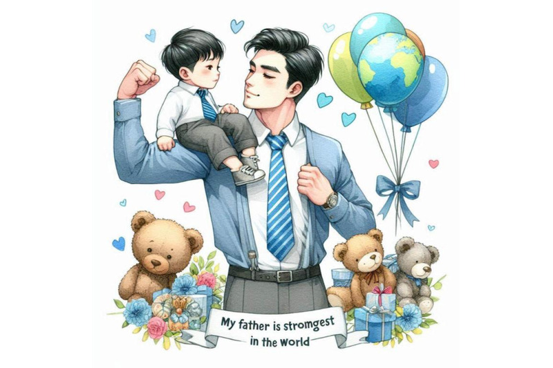 father-s-day-vector-my-father-is-strongest