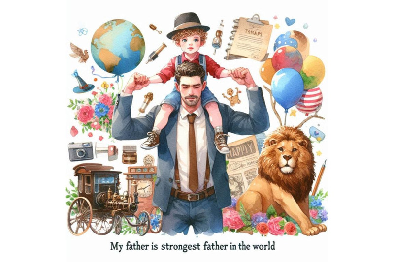 father-s-day-vector-my-father-is-strongest