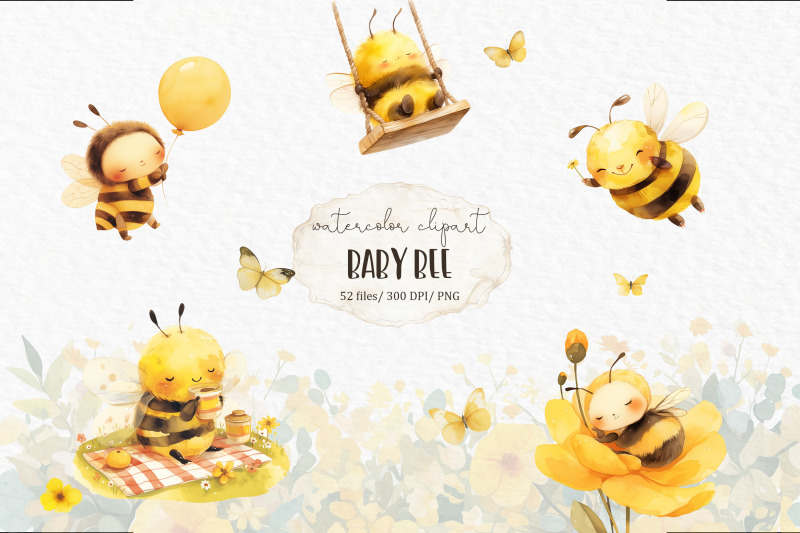 bee-baby-shower-watercolor-clipart