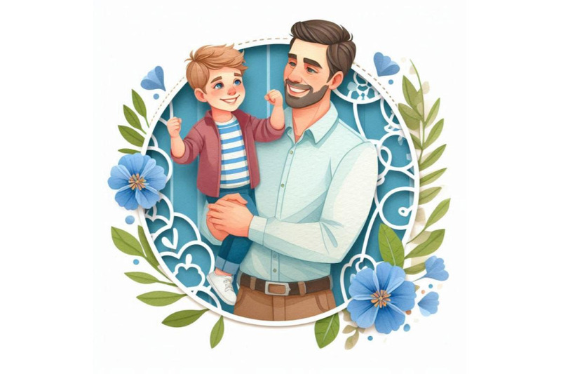 happy-father-s-day-papercut-card-of-dad-with-son