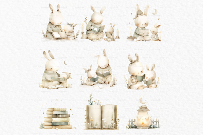 sleeping-bunnies-watercolor-clipart