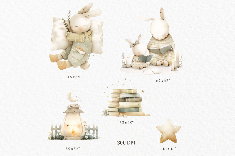 sleeping-bunnies-watercolor-clipart