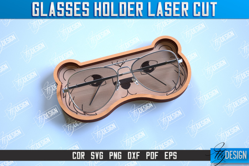 glasses-holder-laser-cut-eyeglass-stand-animal-face-cnc-file