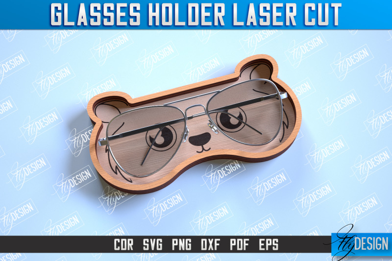 glasses-holder-laser-cut-eyeglass-stand-animal-face-cnc-file