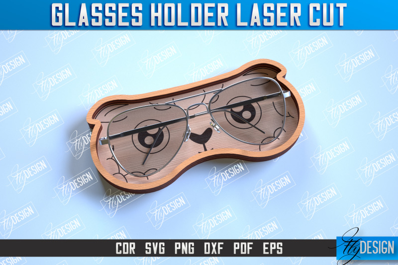 glasses-holder-laser-cut-eyeglass-stand-animal-face-cnc-file