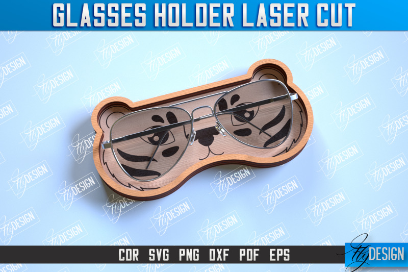 glasses-holder-laser-cut-eyeglass-stand-animal-face-cnc-file