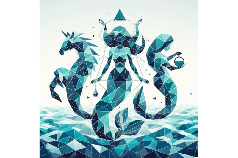 low-poly-mermaid-triangle-myth-creatu