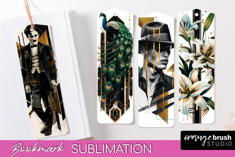 vintage-bookmark-sublimation-art-deco-style-bookmarks-png